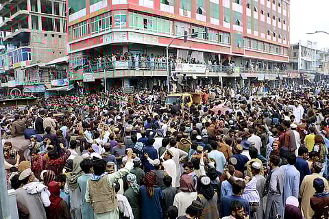 Afghan cricket fans celebration in Khost province